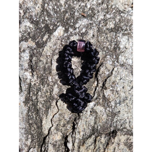 Handmade Mini Chotki Finger Prayer Rope Cross 12 Knots Black Orthodox Christian - Picture 1 of 3